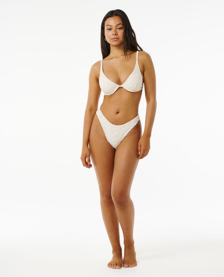 santorini terry bikinibroekje met hoge beenuitsnijding en minimale bedekking