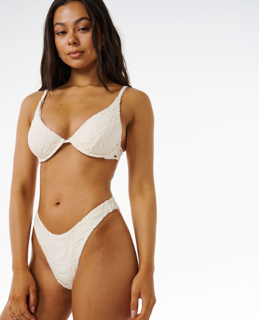 santorini terry bikinibroekje met hoge beenuitsnijding en minimale bedekking