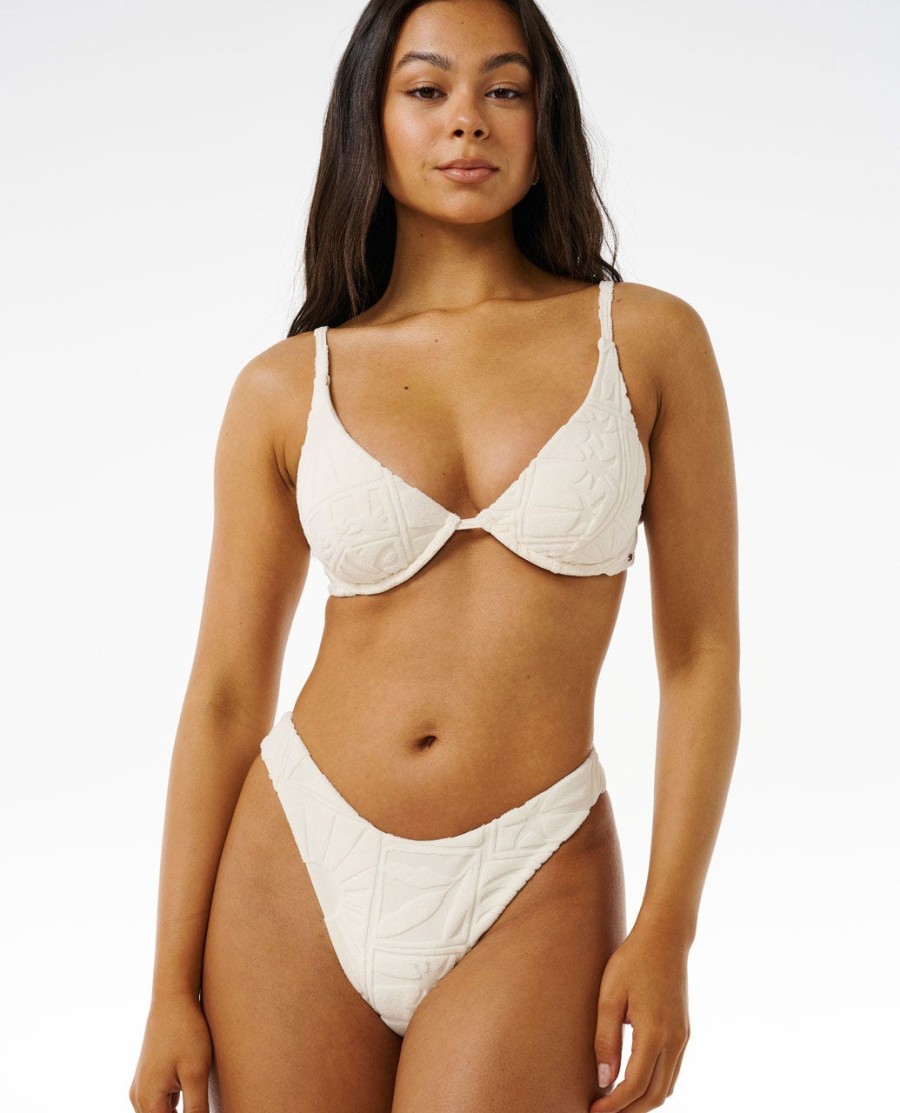 santorini terry bikinibroekje met hoge beenuitsnijding en minimale bedekking