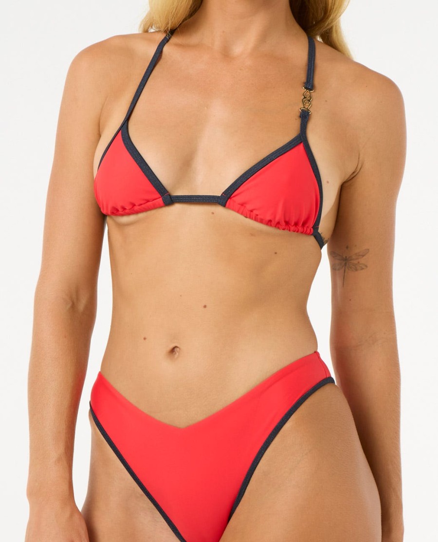 bikinibroekje met hoge beenuitsnijding en minimale bedekking