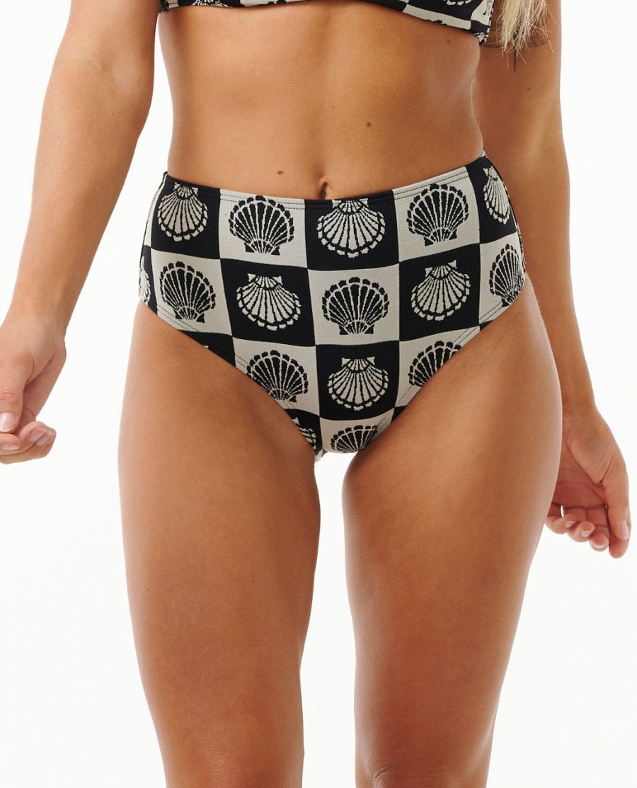 soleil shell bikinibroekje met hoge beenuitsnijding en goede dekking