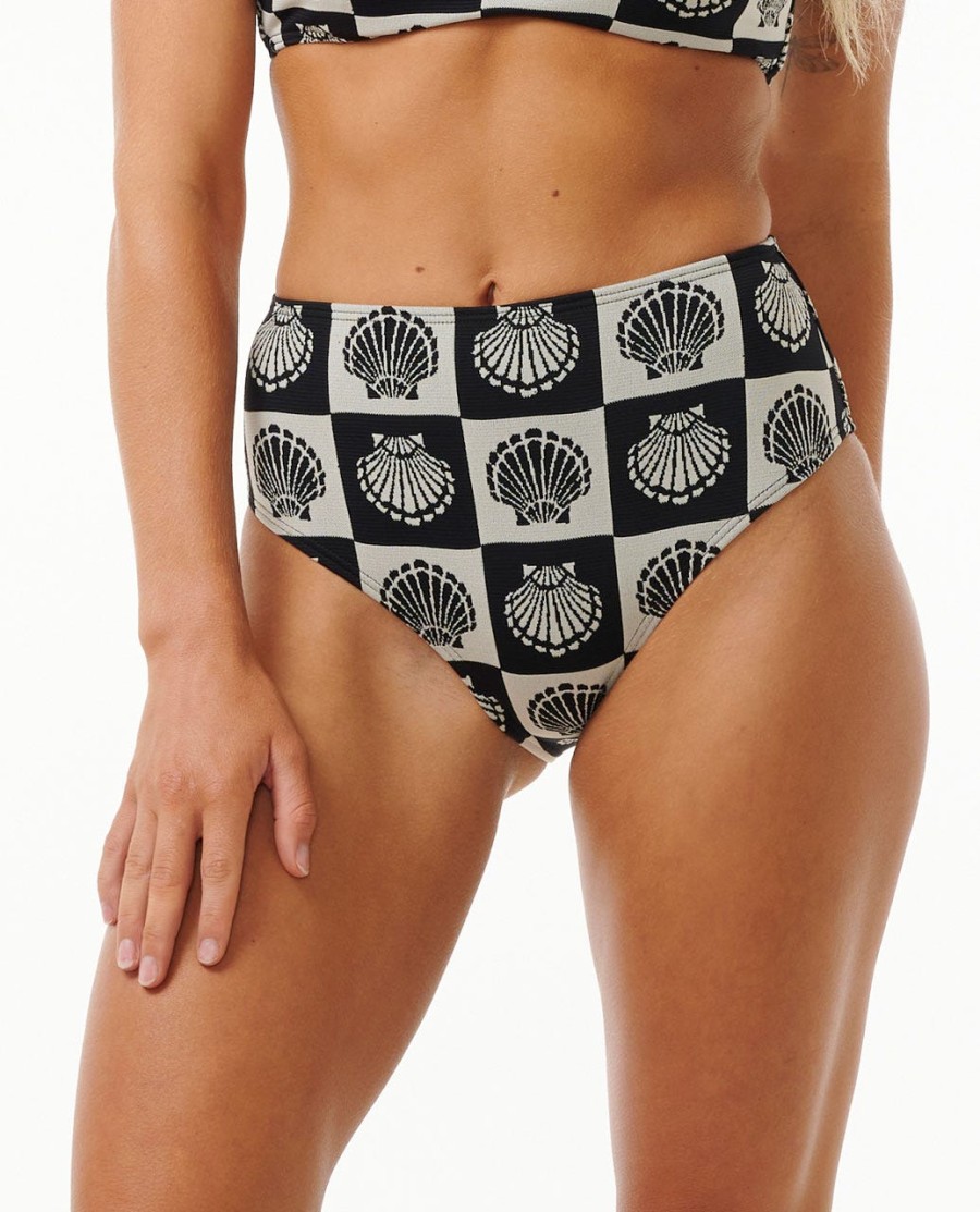 soleil shell bikinibroekje met hoge beenuitsnijding en goede dekking