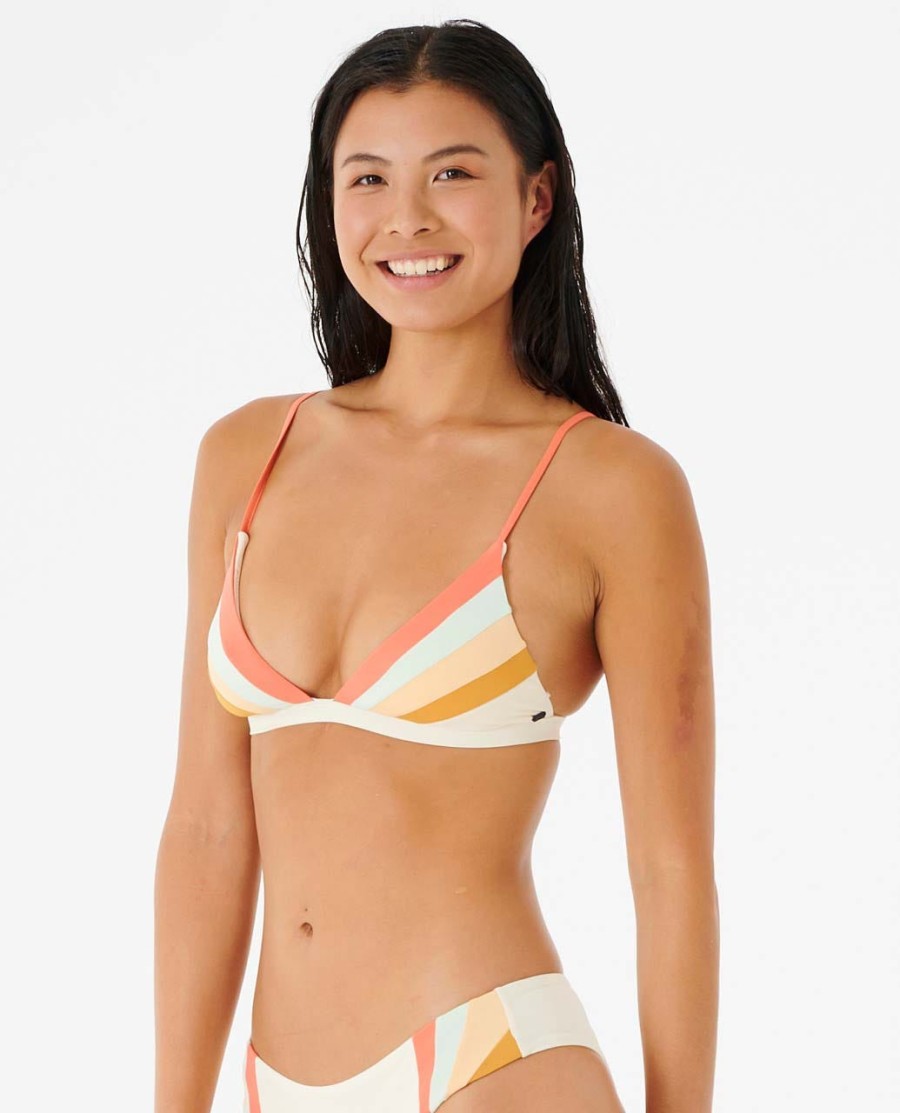 day break multi fixed tri bikini top
