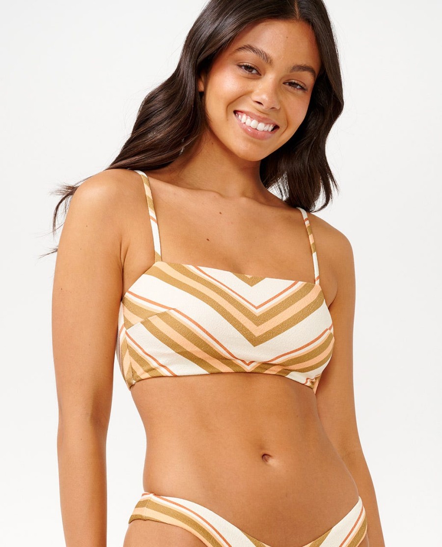 catalina gestreepte bandeau bikinitop