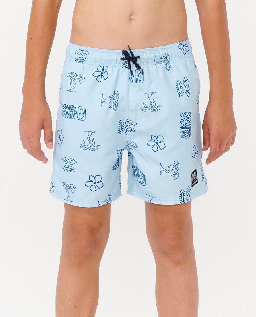 evolution motif volley boardshorts - jongens 8-16 jaar