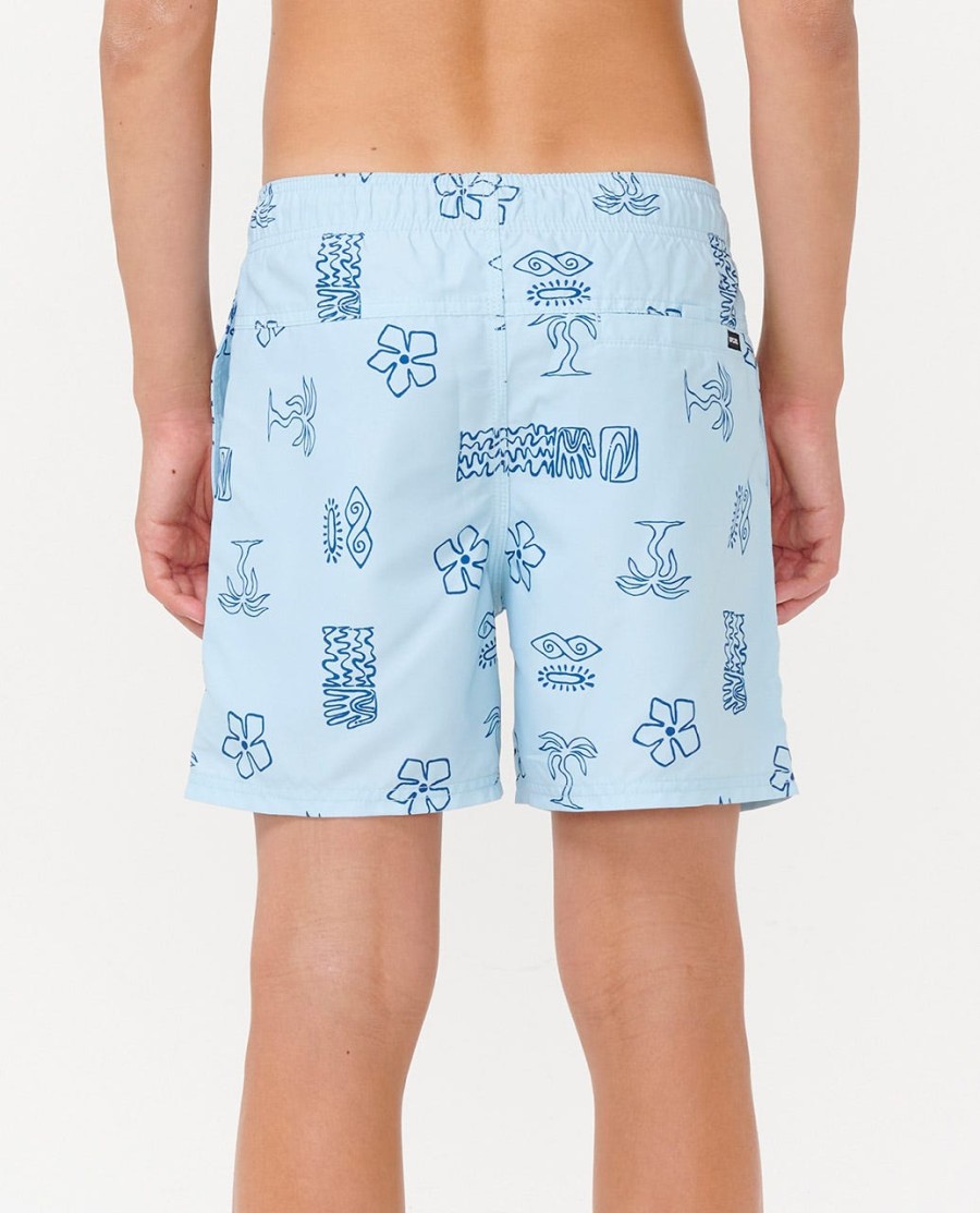 evolution motif volley boardshorts - jongens 8-16 jaar