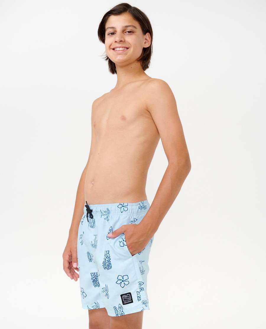 evolution motif volley boardshorts - jongens 8-16 jaar