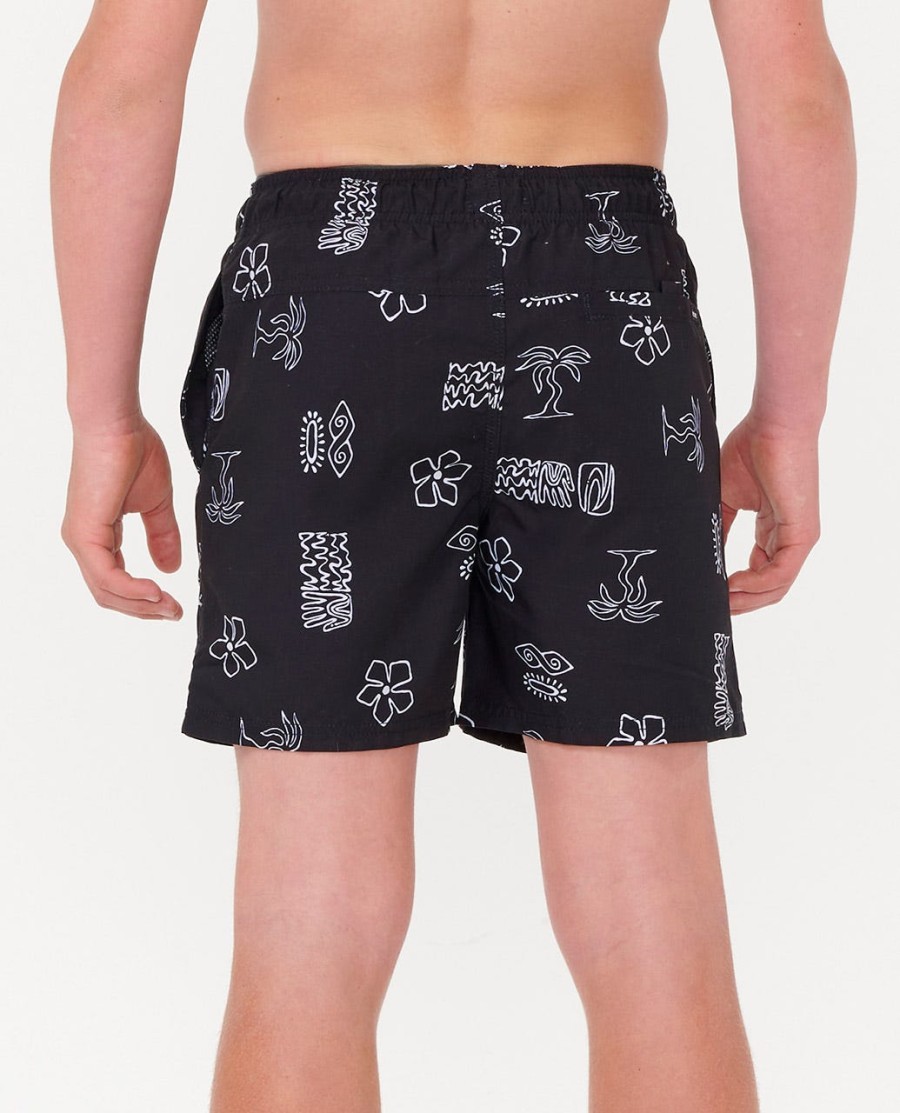 evolution motif volley boardshorts - jongens 8-16 jaar