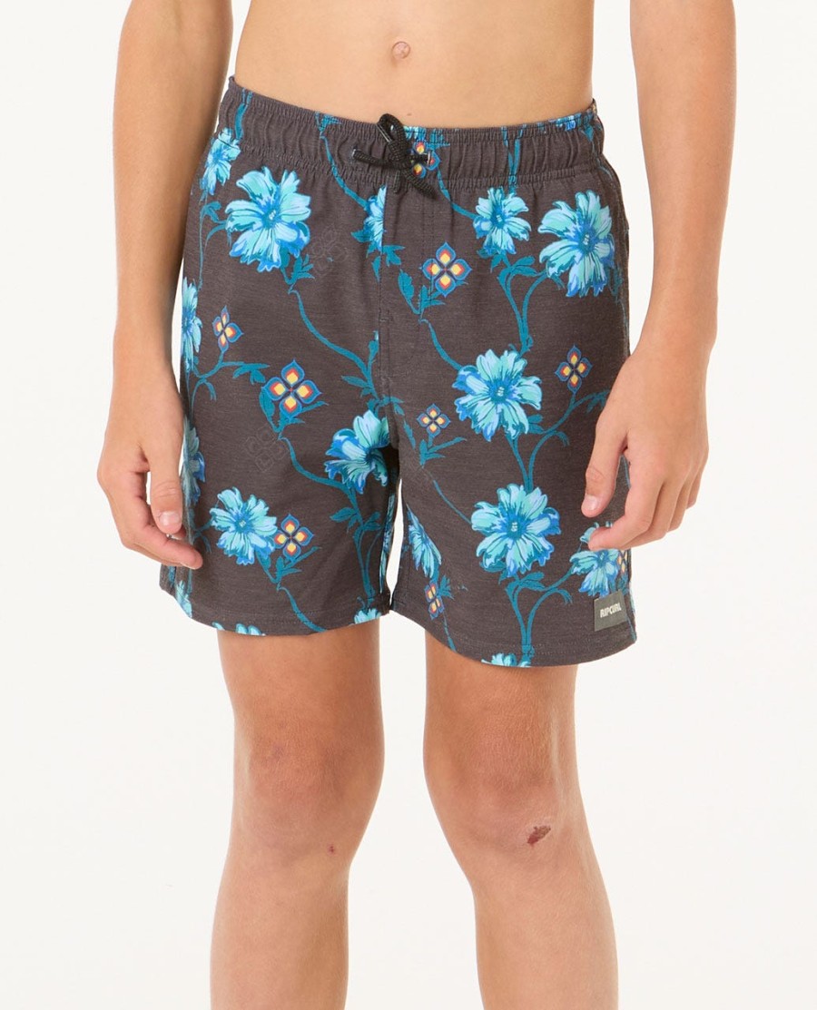surf revival floral volley boardshorts - jongens 8-16 jaar