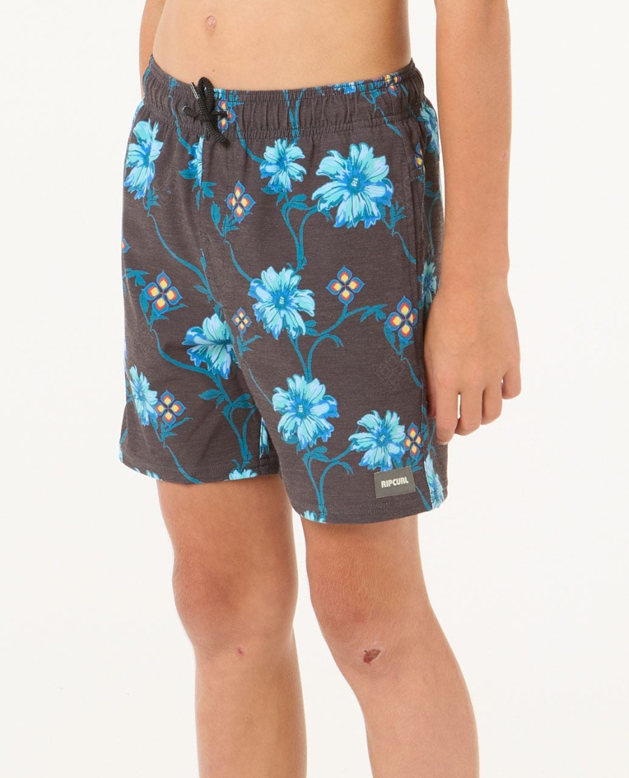 surf revival floral volley boardshorts - jongens 8-16 jaar