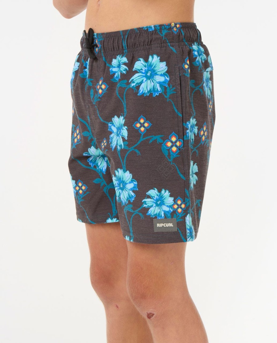 surf revival floral volley boardshorts - jongens 8-16 jaar