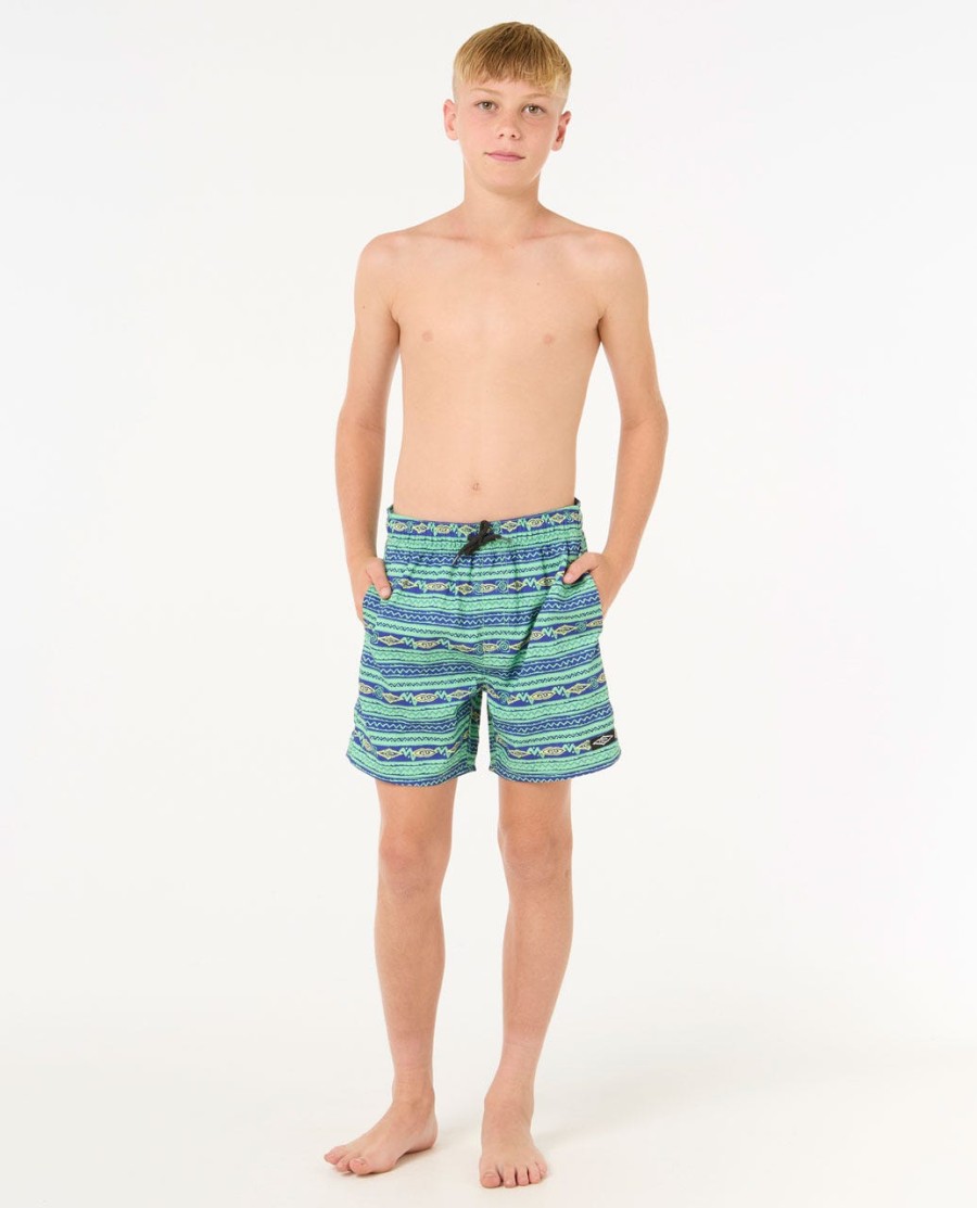 raw energy stripe volley boardshorts - jongens 8-16 jaar