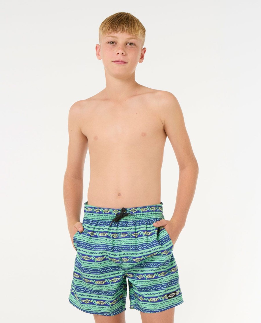 raw energy stripe volley boardshorts - jongens 8-16 jaar