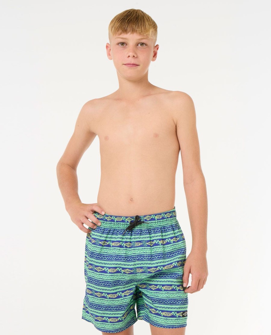 raw energy stripe volley boardshorts - jongens 8-16 jaar
