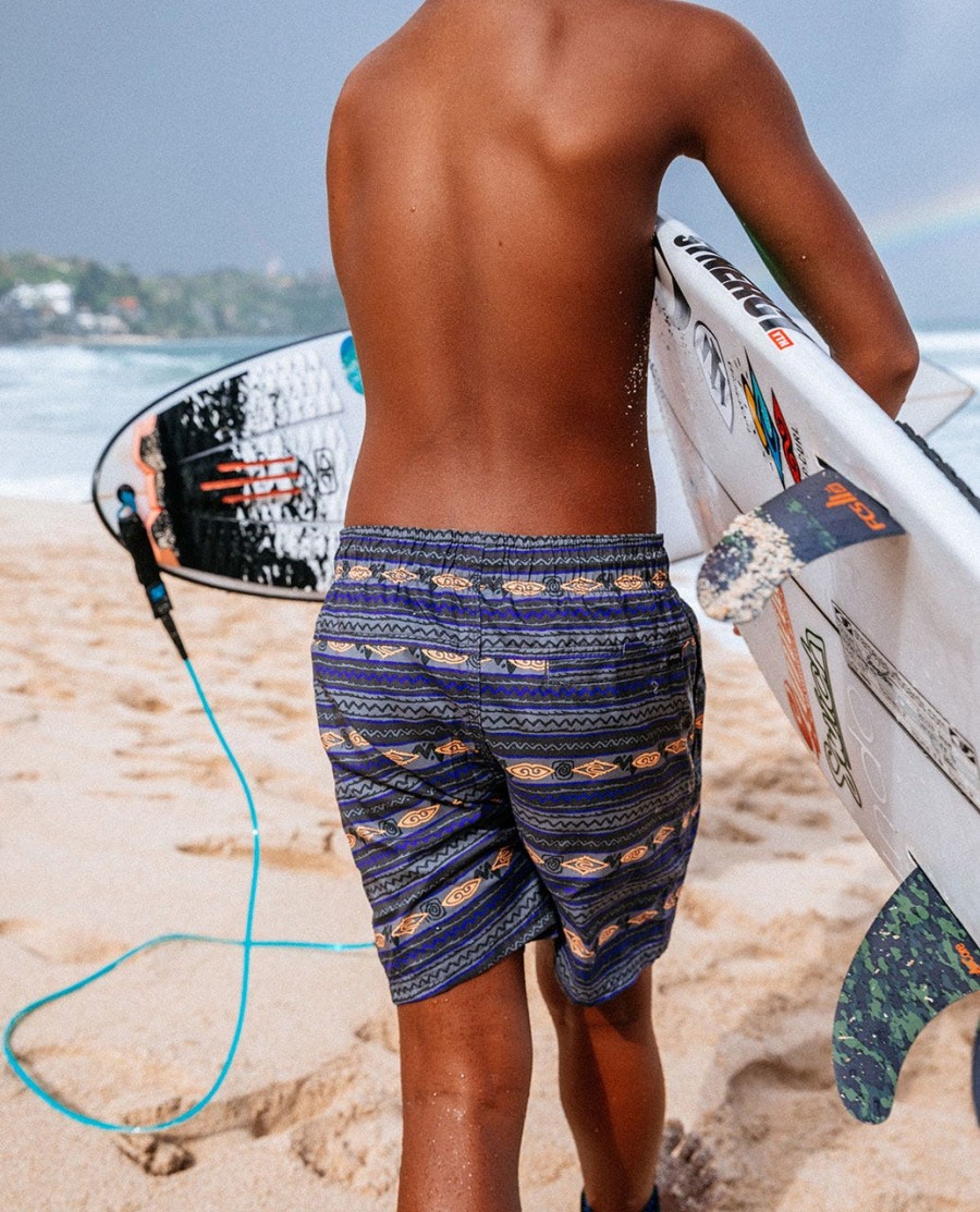 raw energy stripe volley boardshorts - jongens 8-16 jaar