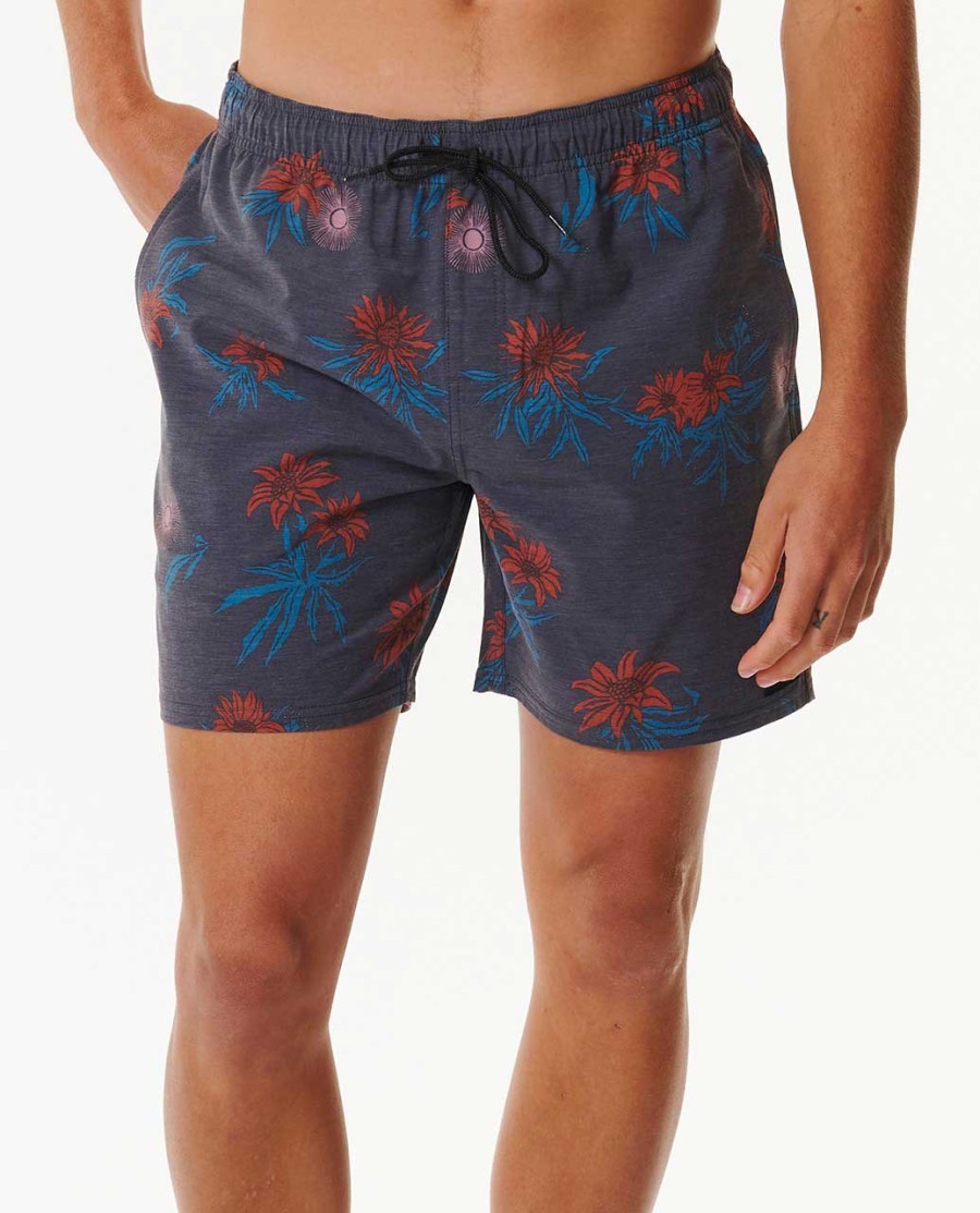 sun razed floral volley 17 boardshorts