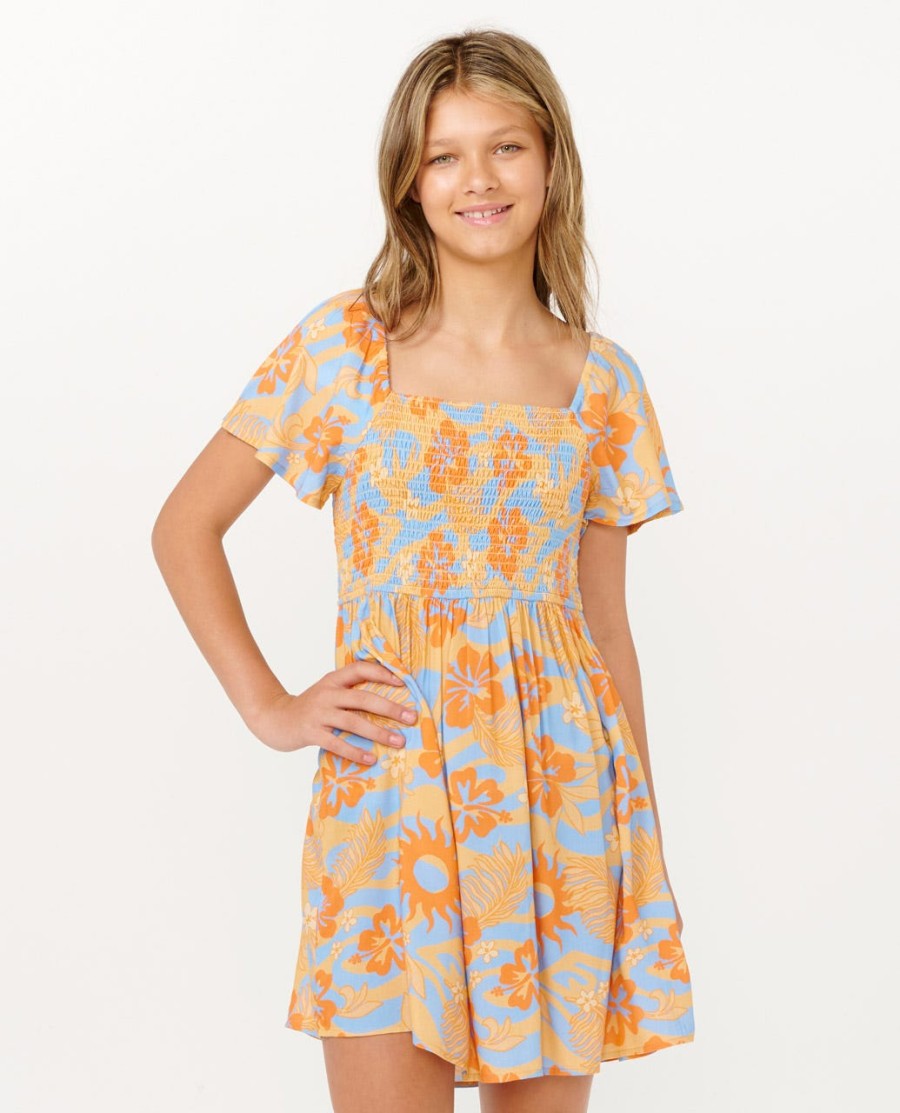 sun sol jurk met plooien - meisjes 8-14 jaar