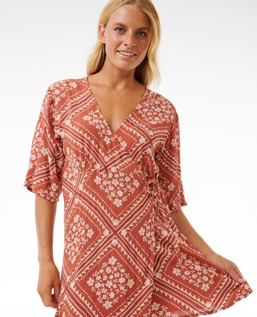 soleil wikkel mini-jurk