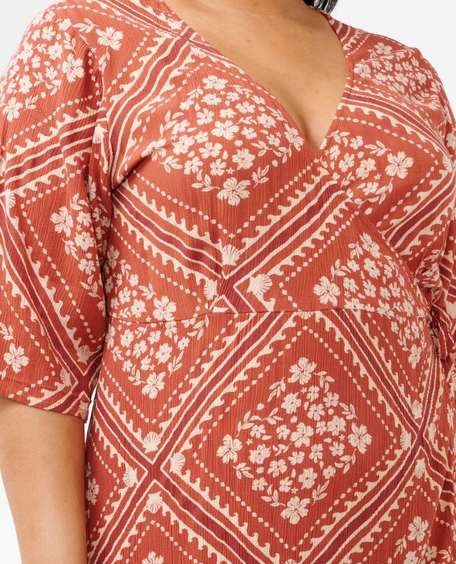 soleil wikkel mini-jurk