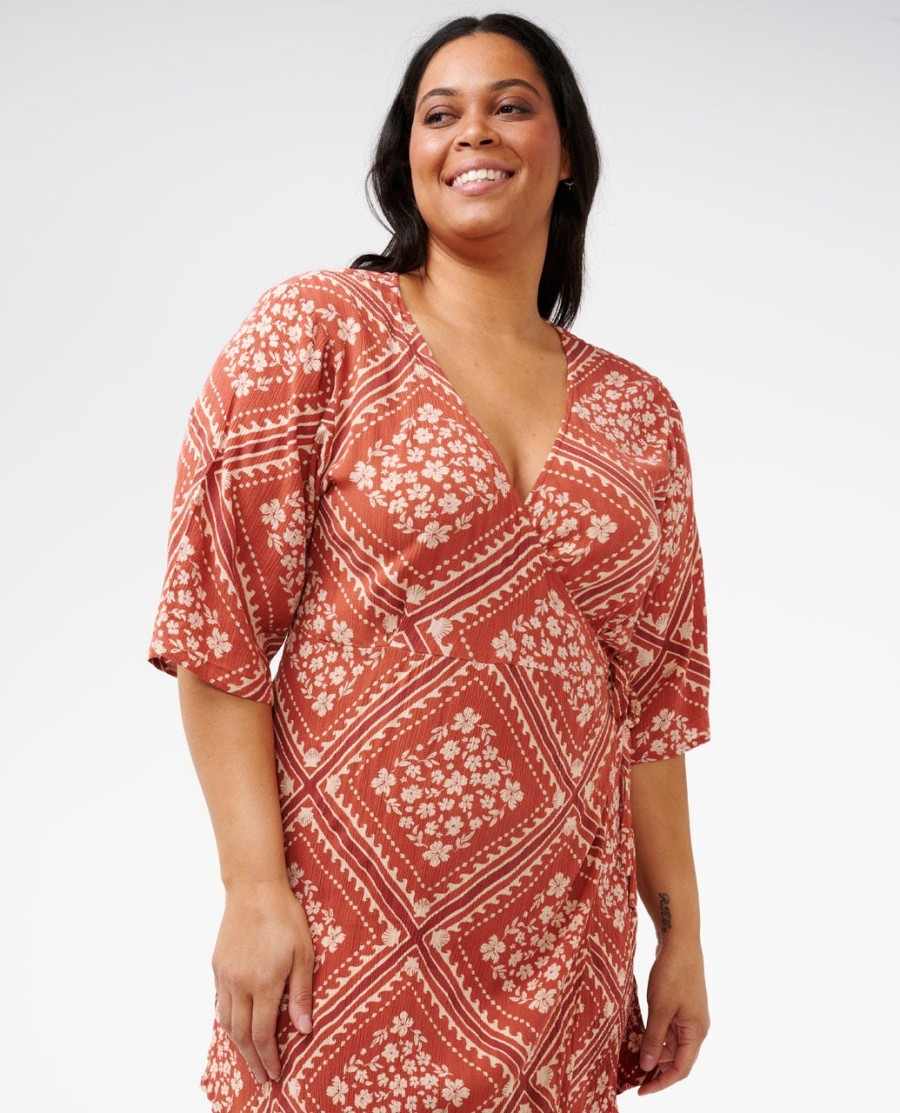 soleil wikkel mini-jurk