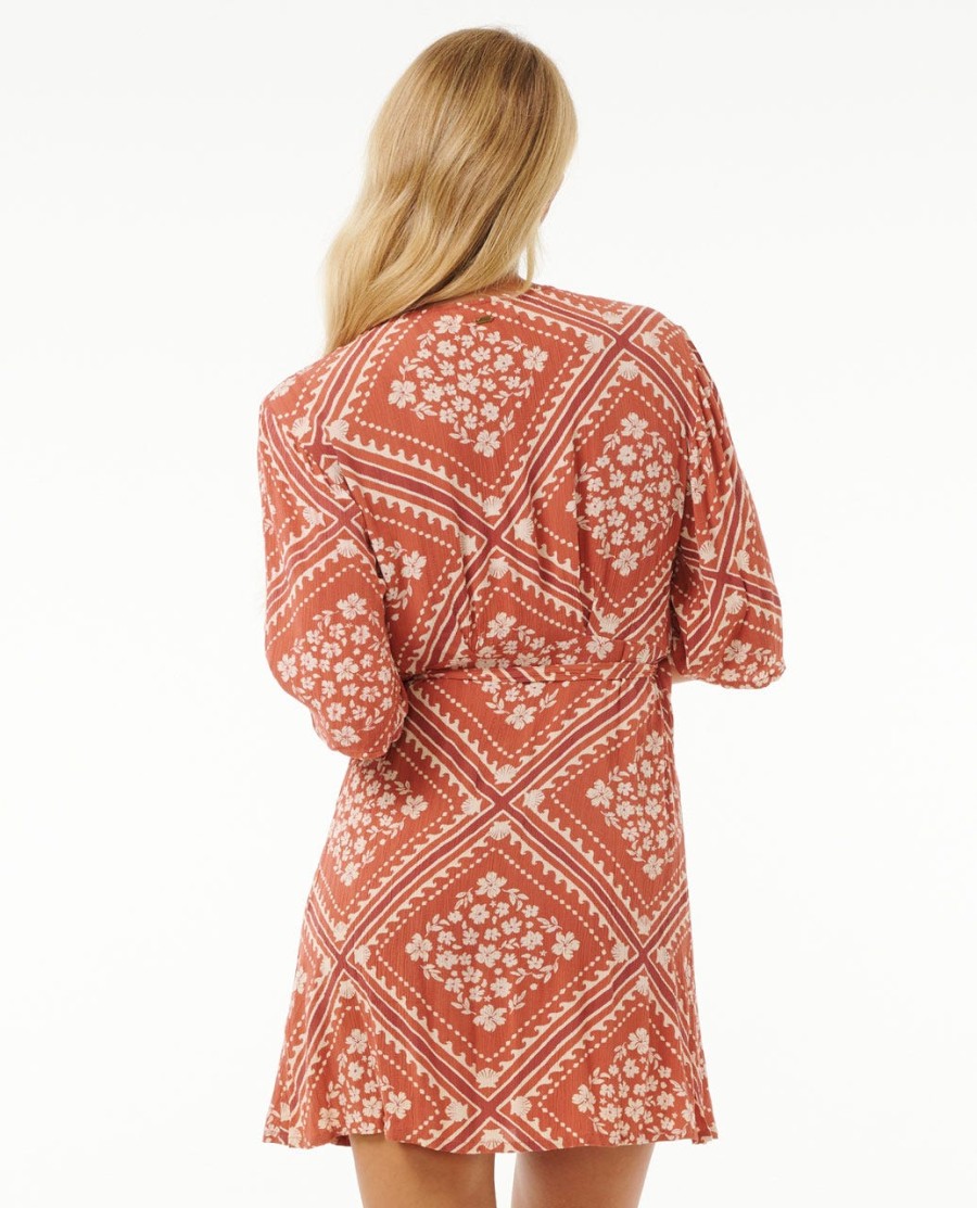soleil wikkel mini-jurk