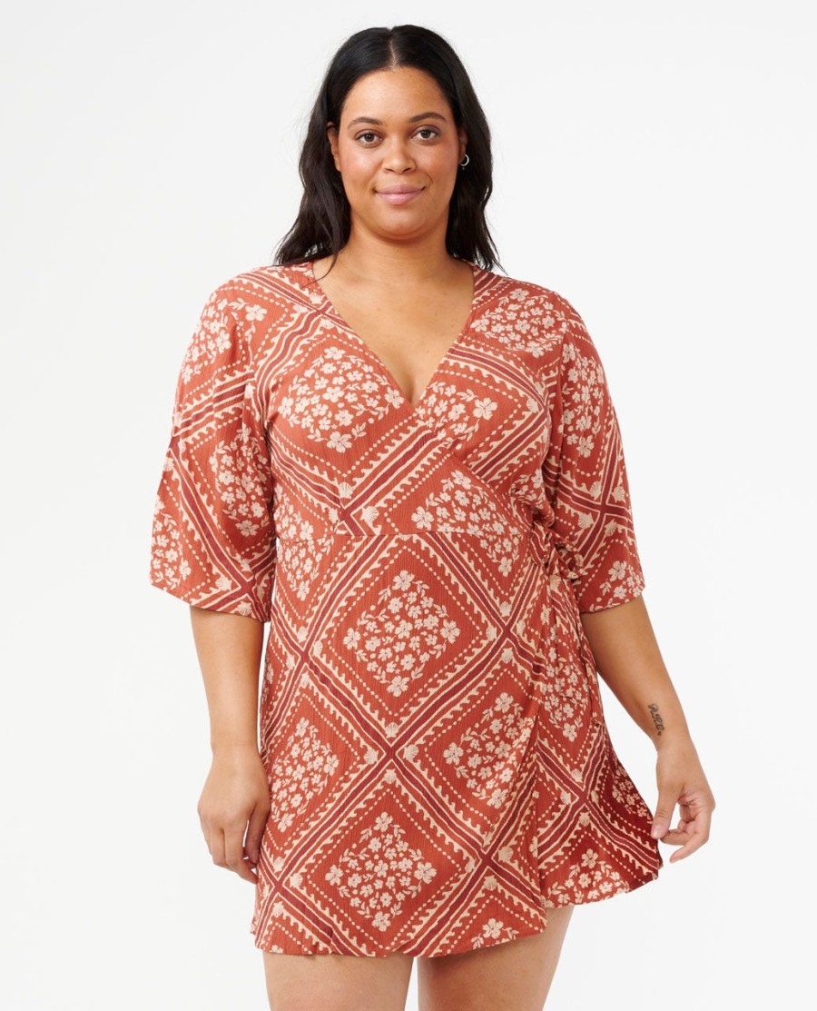soleil wikkel mini-jurk