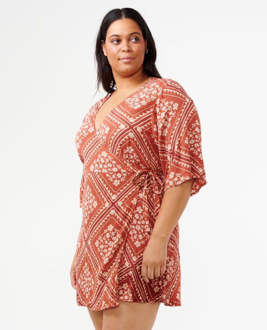 soleil wikkel mini-jurk