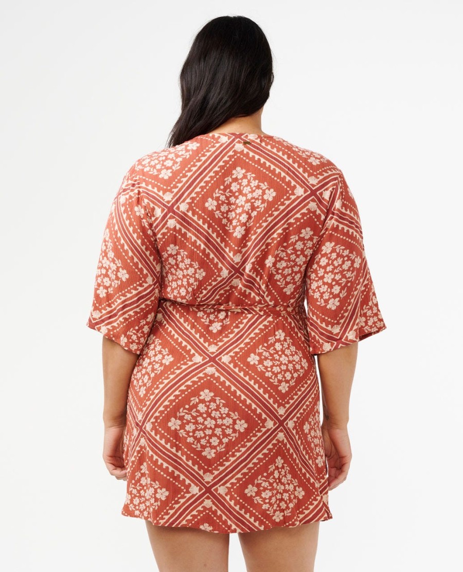 soleil wikkel mini-jurk