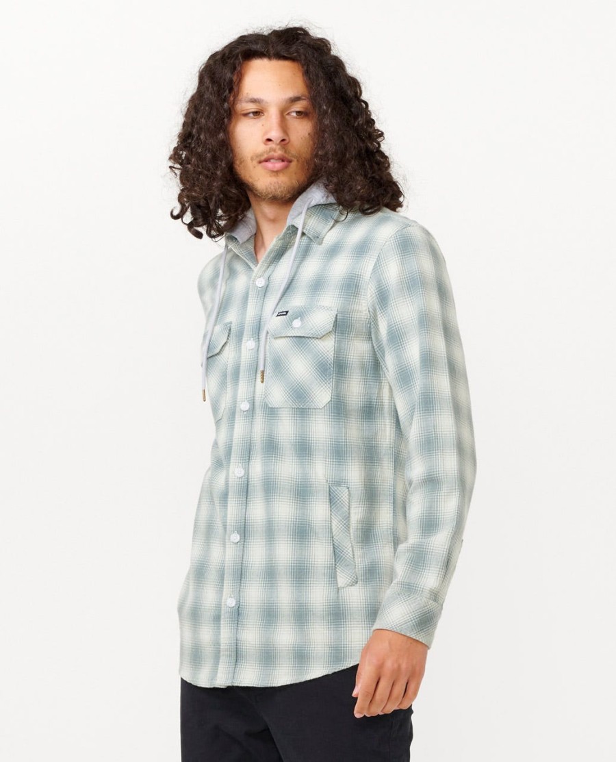 grunter flannel hood shirt