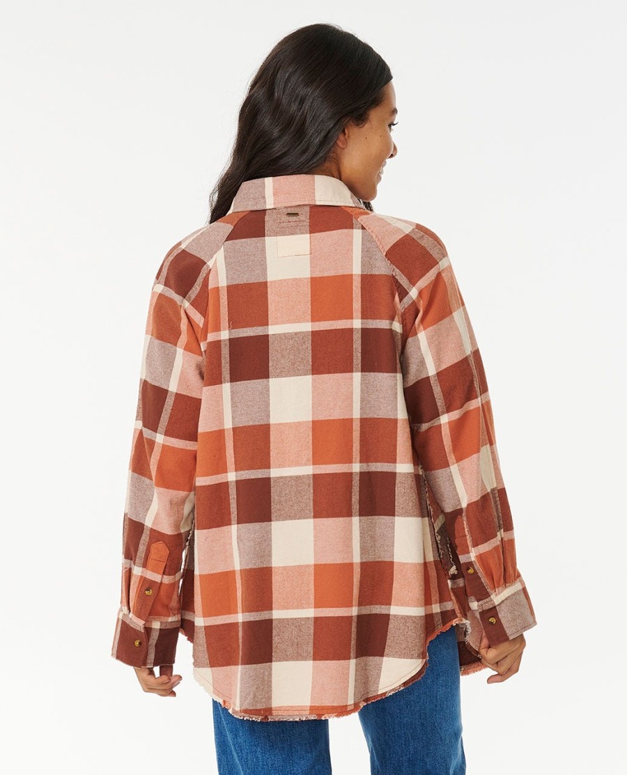 pacific dreams katoenen flanellen shirt