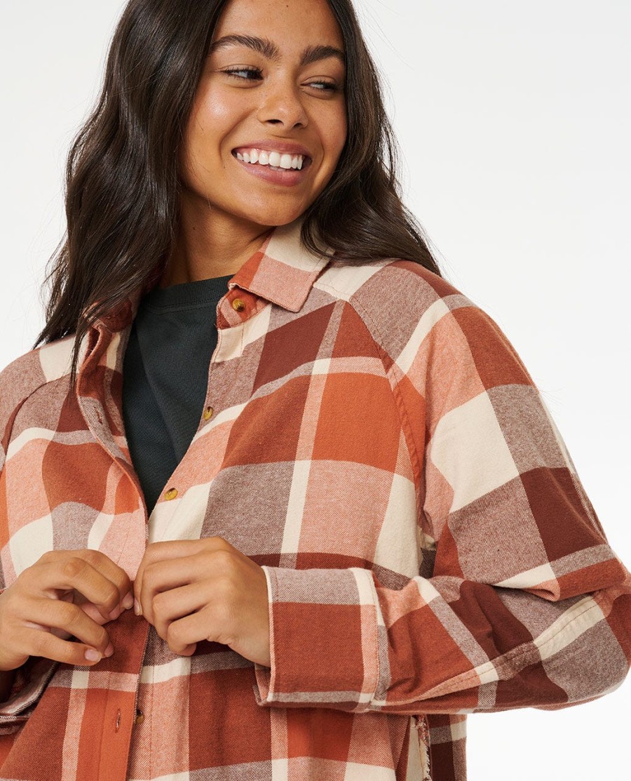 pacific dreams katoenen flanellen shirt