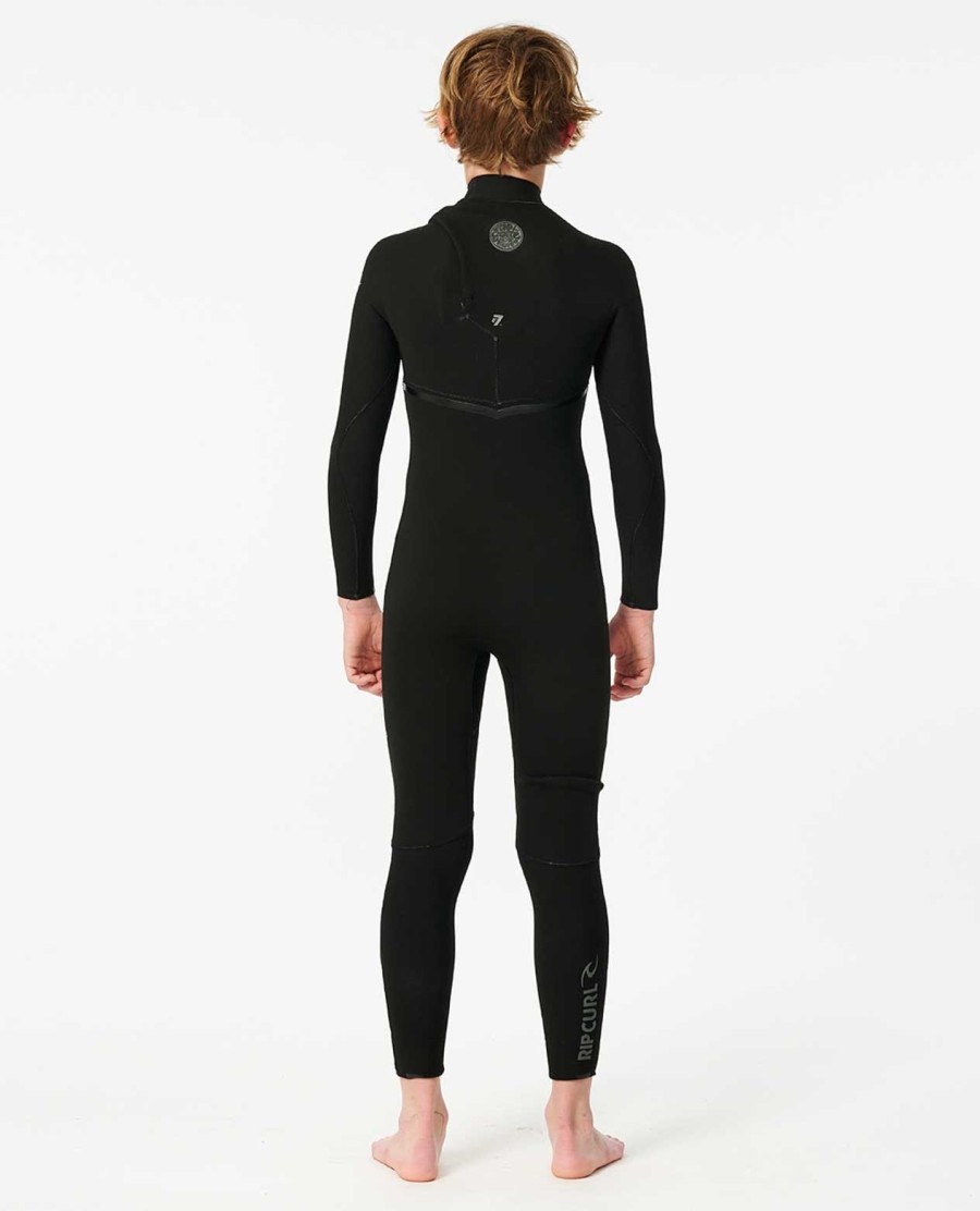 kinder flashbomb 43 wetsuit met ritssluiting op de borst