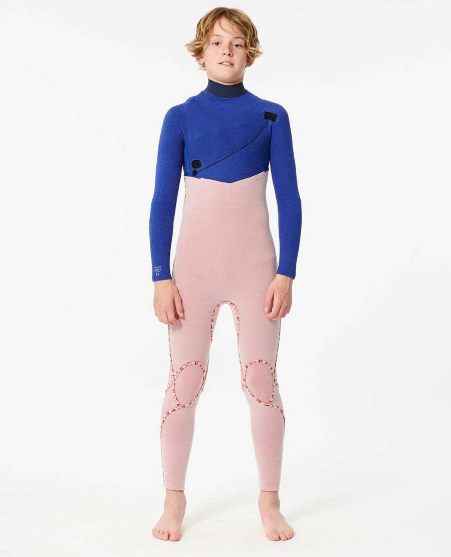 kinder flashbomb 43 wetsuit met ritssluiting op de borst