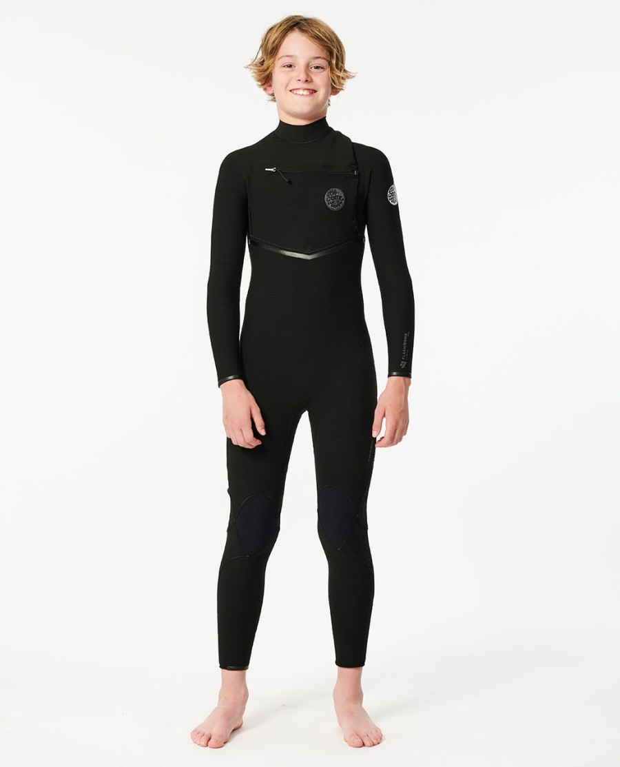 kinder flashbomb 32 wetsuit met ritssluiting op de borst