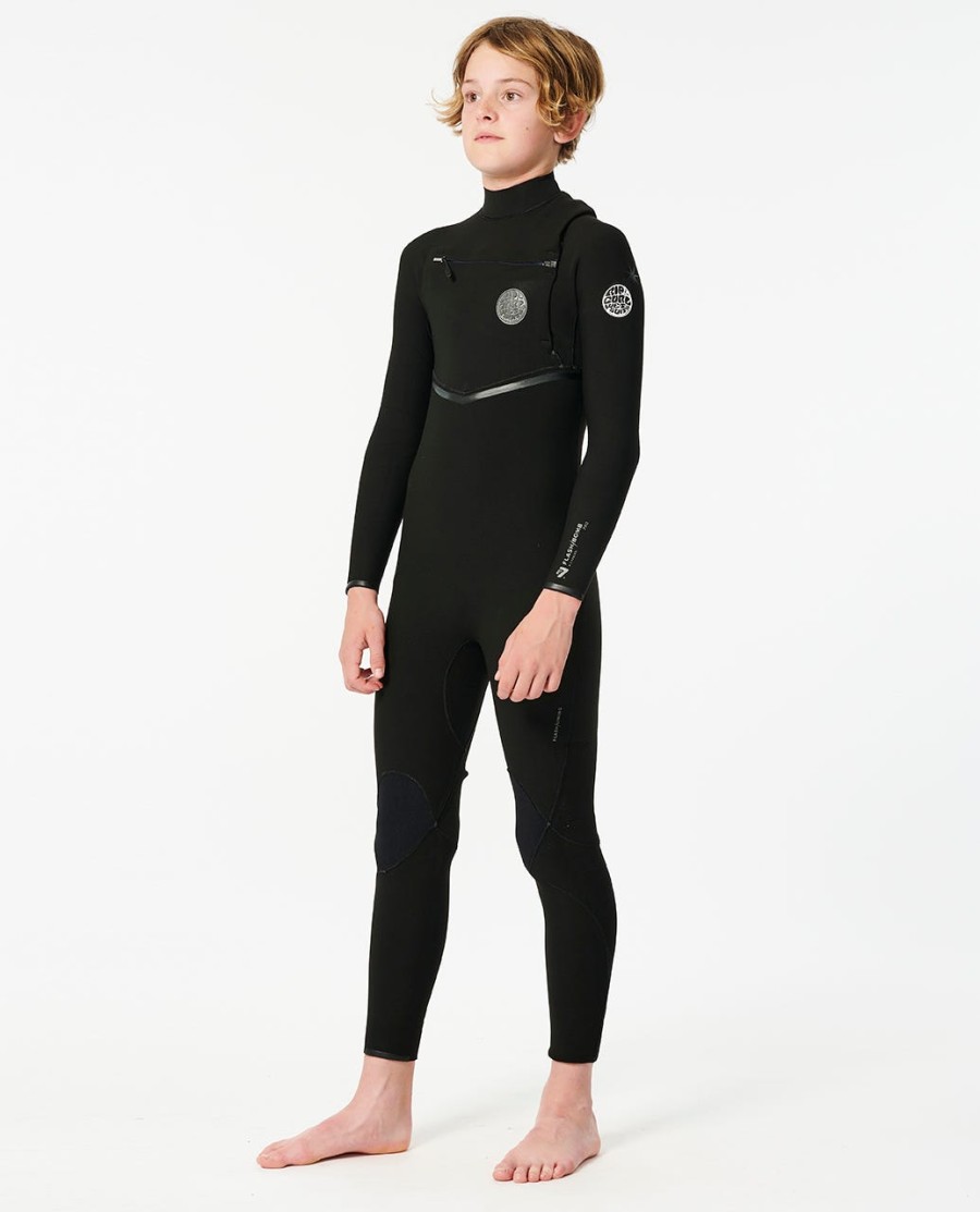 kinder flashbomb 32 wetsuit met ritssluiting op de borst