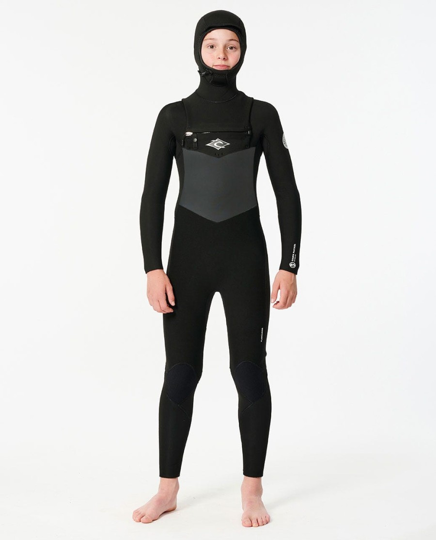 junior dawn patrol 54 wetsuit met ritssluiting op de borst