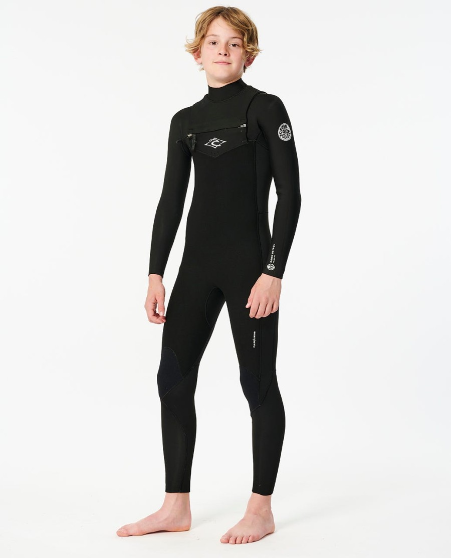 junior dawn patrol wetsuit met ritssluiting op de borst 32 model