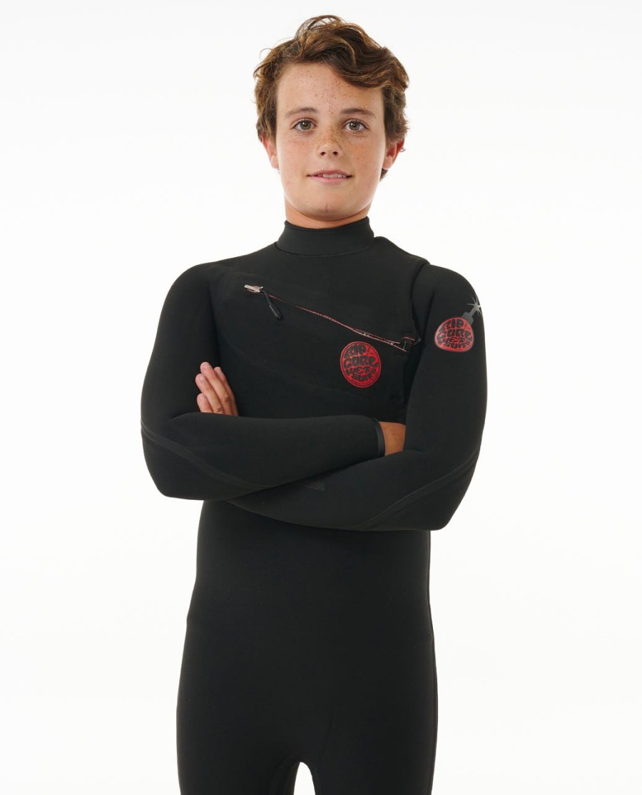 kinder f-bomb fusion 32 wetsuit met ritssluiting op de borst