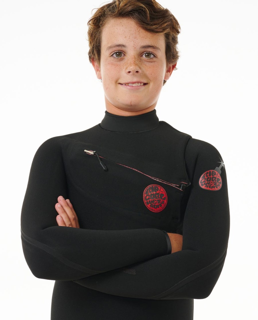 kinder f-bomb fusion 43 wetsuit met ritssluiting op de borst