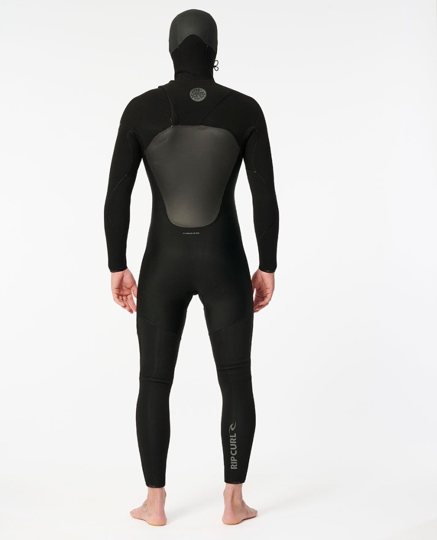 e7 flashbomb 64 wetsuit met capuchon en ritssluiting op de borst