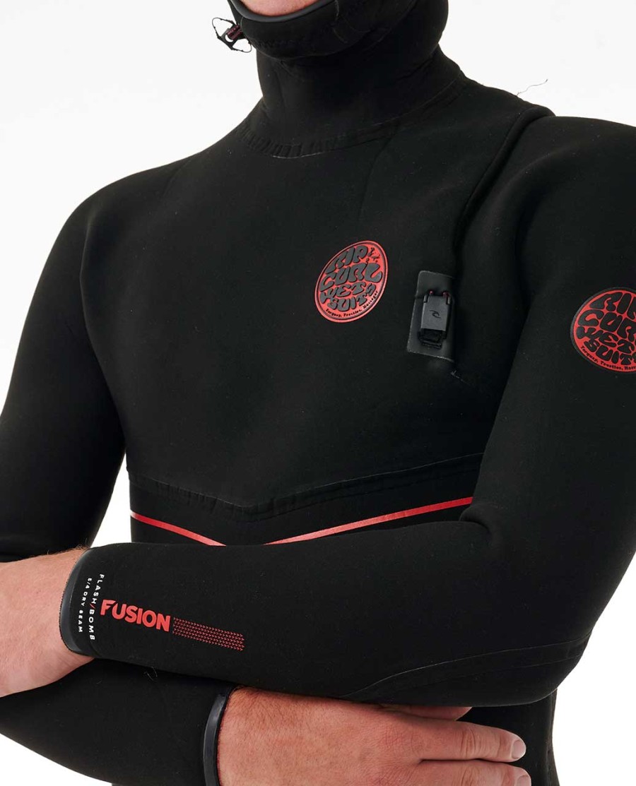 f-bomb fusion 43 wetsuit met capuchon en ritssluiting