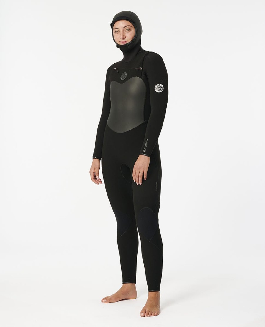 flashbomb 64 wetsuit met capuchon en ritssluiting op de borst