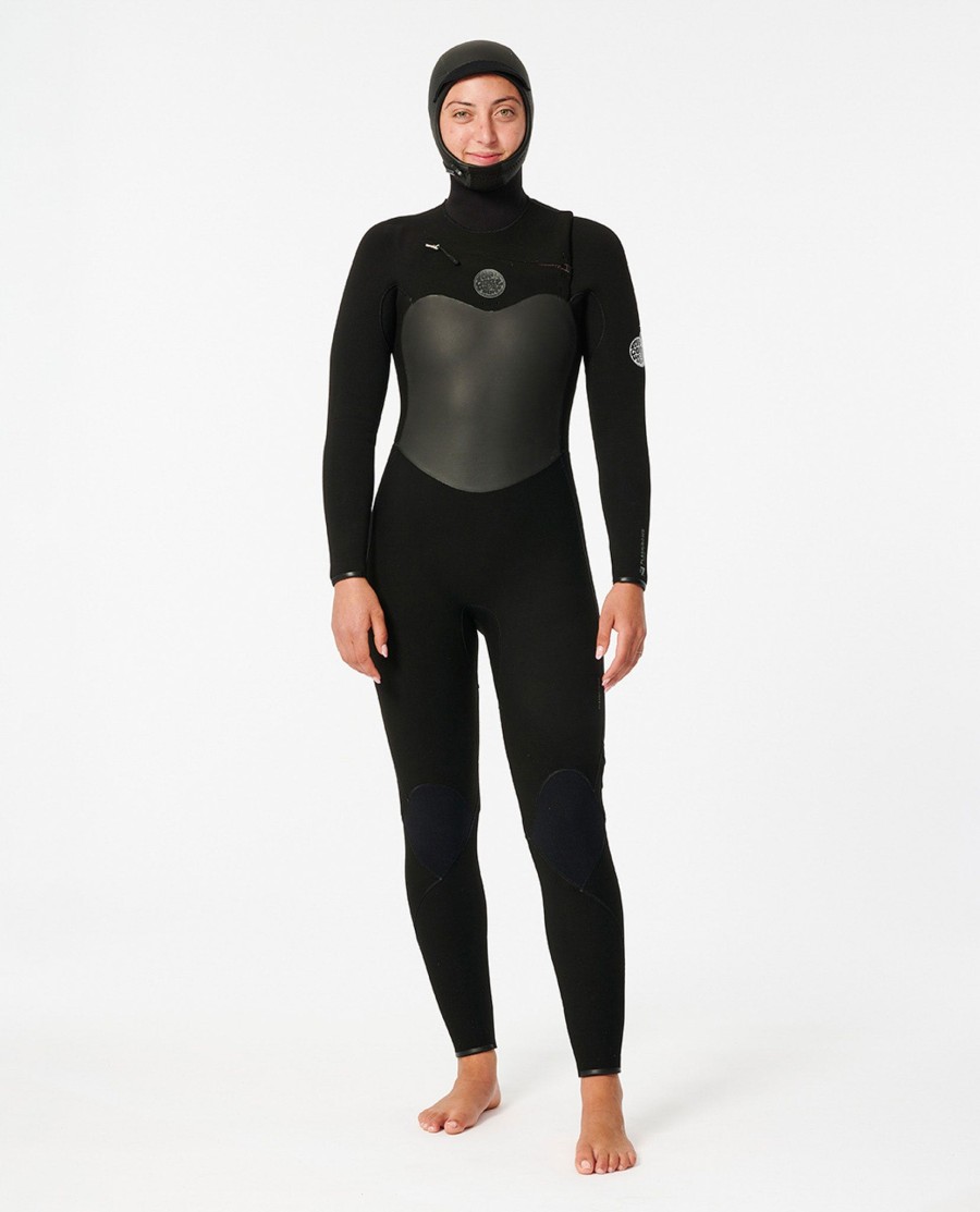 flashbomb 54 wetsuit met capuchon en ritssluiting op de borst
