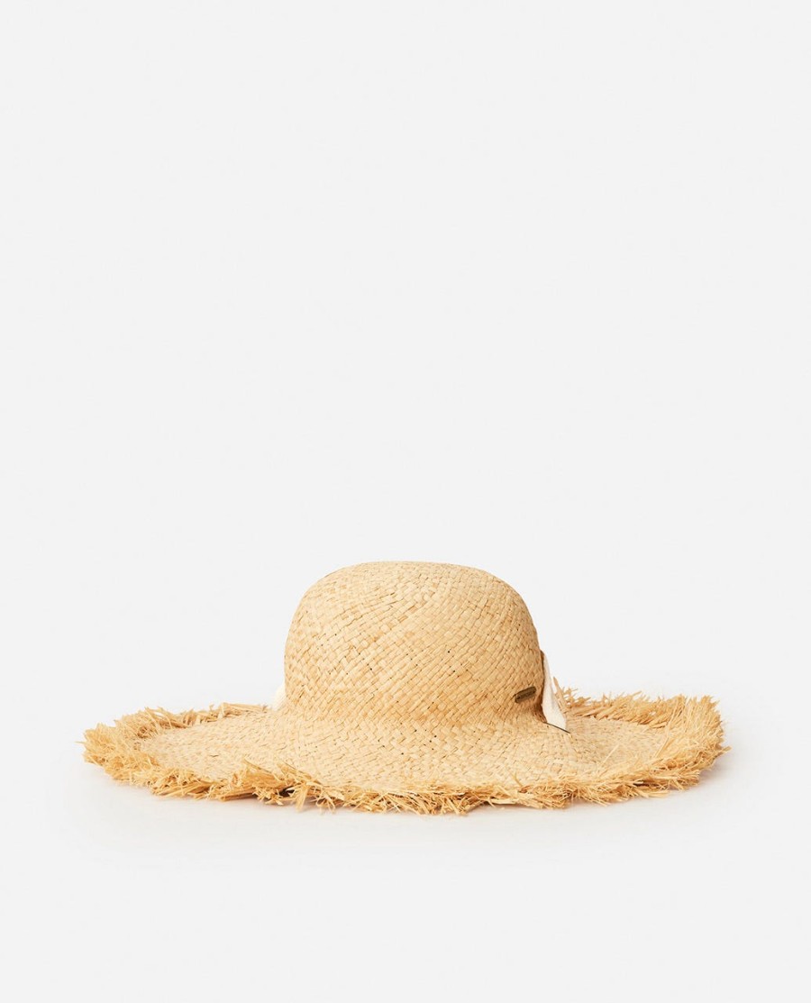 wategos boho-hoed van stro met franjes