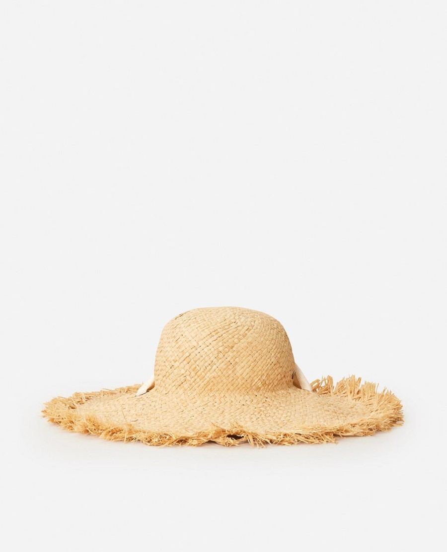 wategos boho-hoed van stro met franjes