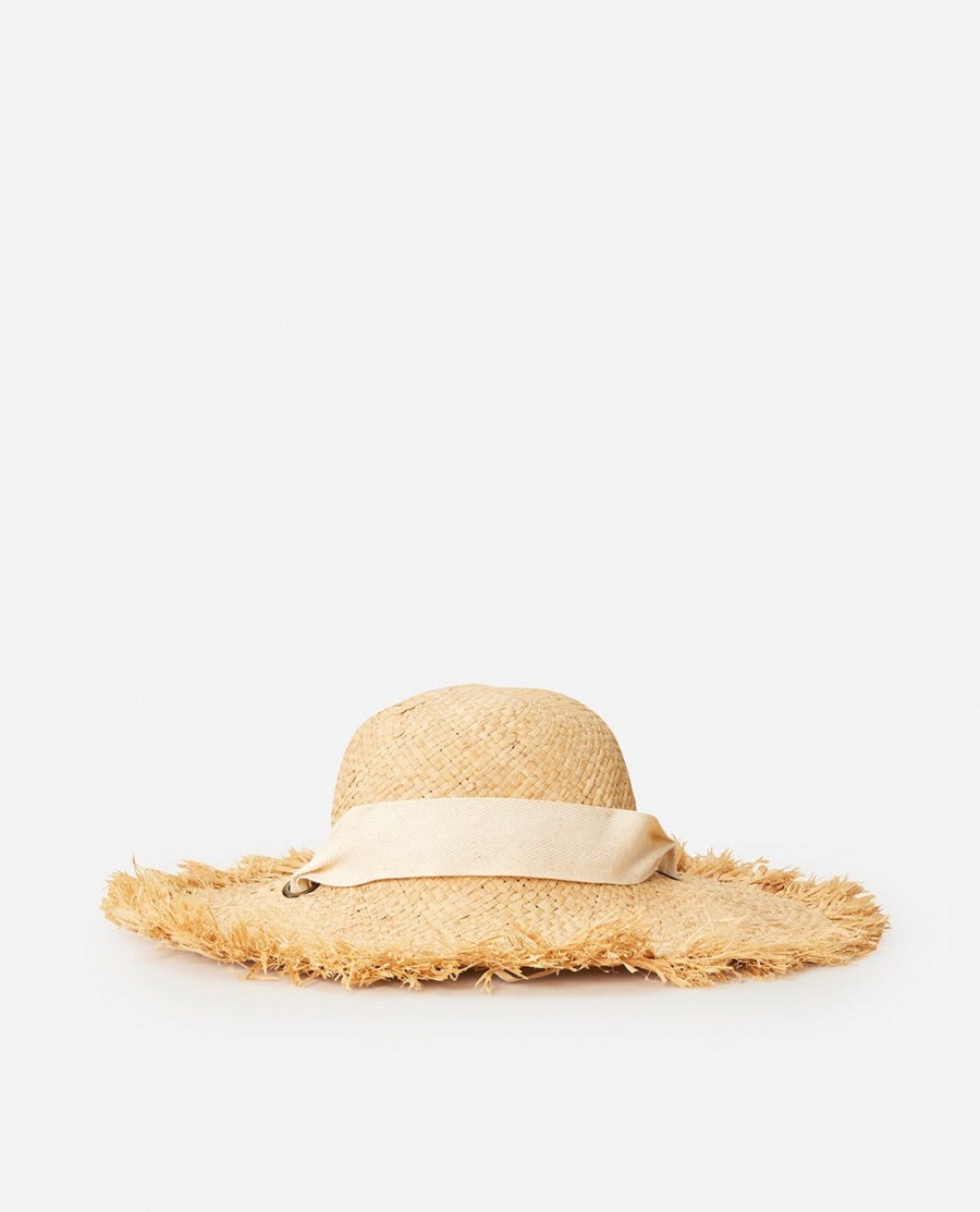 wategos boho-hoed van stro met franjes