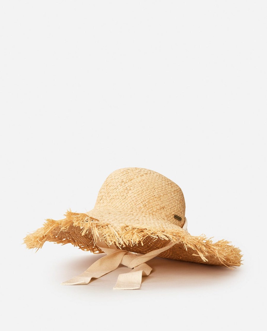wategos boho-hoed van stro met franjes