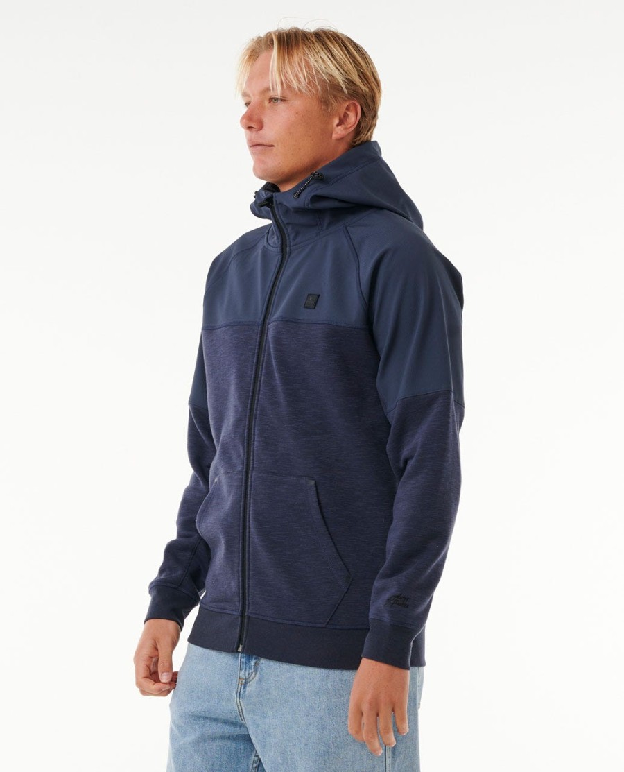 viral anti-series fleece met capuchon en ritssluiting