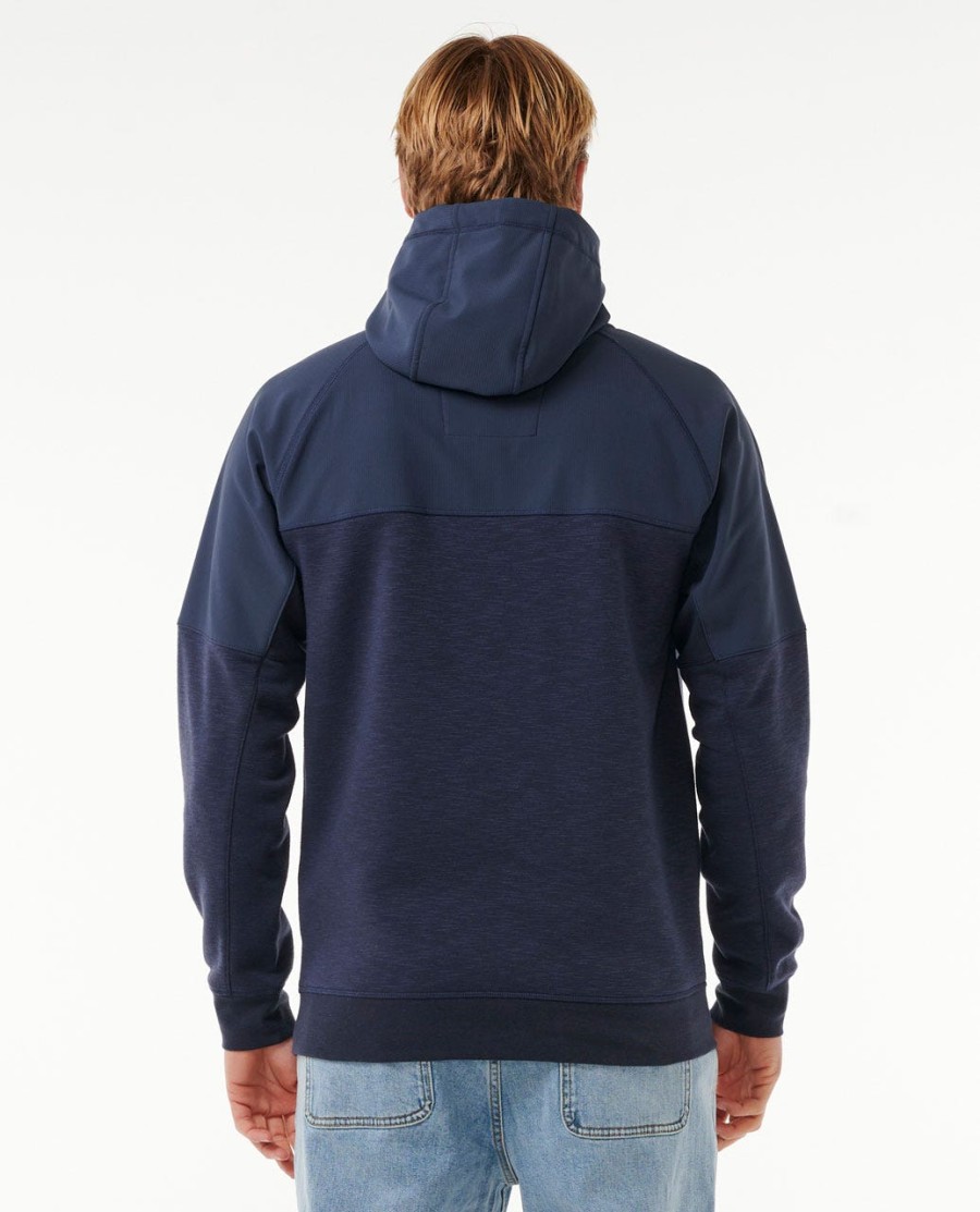 viral anti-series fleece met capuchon en ritssluiting