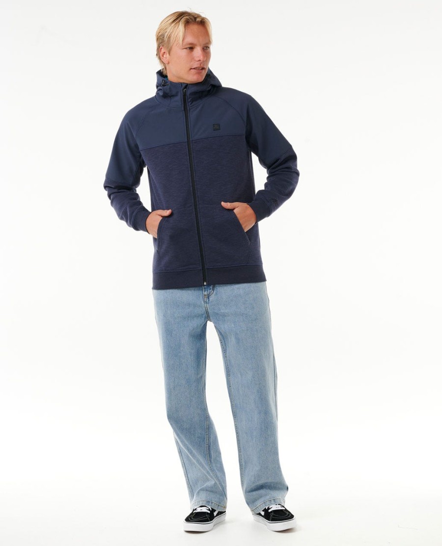 viral anti-series fleece met capuchon en ritssluiting